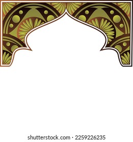 An abstract border in the shape of a window can be used as decoration at home or something else