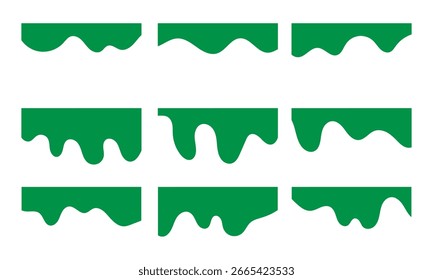 Formas de borda abstratas para design de banner. Cabeçalho de vetor com seções de linha no plano de fundo branco. Modelos de página do site. Elementos modernos de separador superior. Menu horizontal ondulado simples para o site em eps 10.