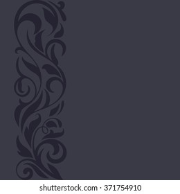Abstract border. Vintage design on a gray background. Ornamental dividers 