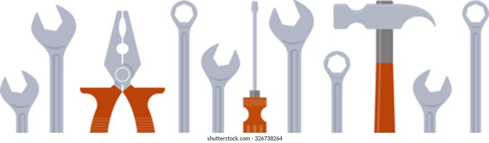 Abstract border of working tools