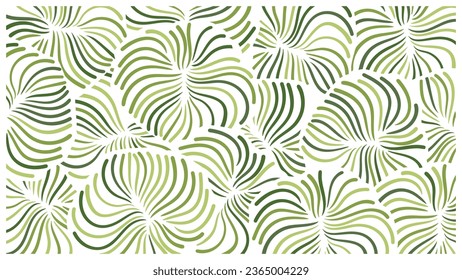 Abstract botanical art background vector. Natural hand drawn pattern design with leaves branch. Simple contemporary style illustrated Design for fabric, print, cover, banner, wallpaper.