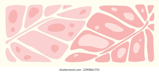 Abstract botanical art background vector. Natural hand drawn pattern design with leaves branch. Simple contemporary style illustrated Design for fabric, print, cover, banner, wallpaper.