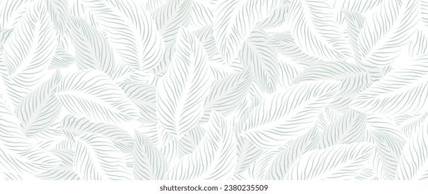 Resumen del vector de patrón de fondo botánico. Papel tropical con hojas, hojas de diseño sobre fondo blanco. Diseño de textura botánica para impresión, arte de pared y papel de pared, tela, impresiones.	
