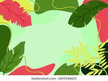 Abstract botanical composition for invitations, posters and flyers.