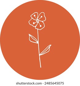Abstract Botanical Doodle Circle Highlight Cover 