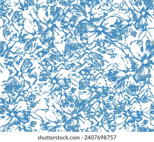  Abstract botanical Floral brush strokes seamless pattern design for fashion textiles, graphics, backgrounds and crafts linen texture  leaves silhouettes Chic rustic interior stylish pattern all over 