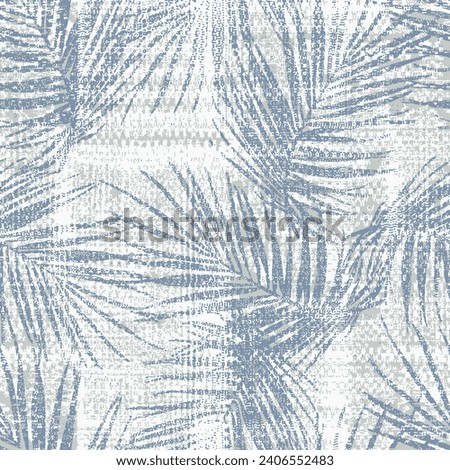  Abstract botanical Floral brush strokes seamless pattern design for fashion textiles, graphics, backgrounds and crafts linen texture  leaves silhouettes Chic rustic interior stylish pattern all over 