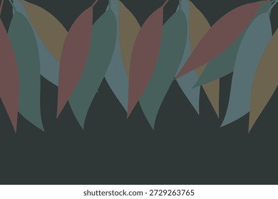 Abstract botanical foliage background. Muted palette with a static, organic composition. Ideal for digital use: desktop wallpaper, virtual meeting background, and webinar backdrop. Also suitable for print.