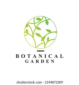 Abstract BOTANICAL GARDEN logo design template