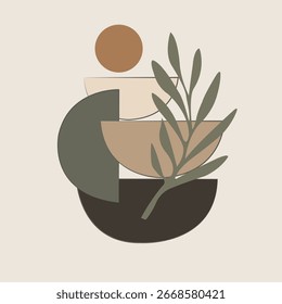 Abstract Botanical Greeting Card. EPS10 