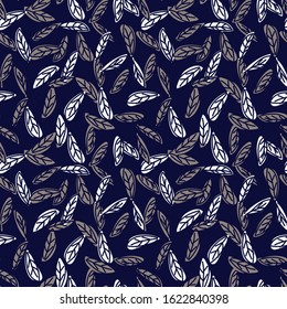 Abstract Botanical Leaf seamless Pattern for fashion prints, backgrounds, websites, wallpaper, crafts