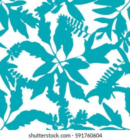 Abstract botanical pattern seamless background tile