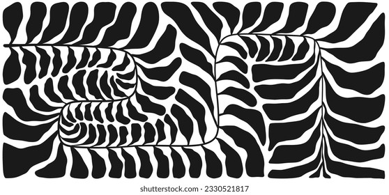 Abstract botanical poster. Contemporary background, minimal modern print floral element, organic shapes Matisse style. Vector art