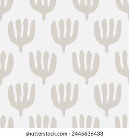 Abstractas patrón botánico sin costuras. Motivos de Formas orgánicas. Minimal Garden Ornament Fondo de Antiguas. Ilustración vectorial