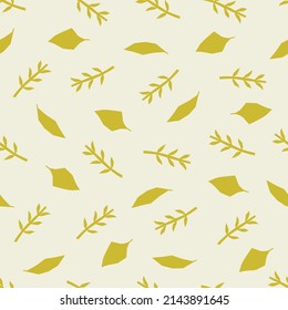 Abstract botanical seamless pattern. Simple nature shape. Colored vector illustration for printing, decoration, textile, branding design
