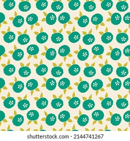 Abstract botanical seamless pattern. Simple flower shape. Monochrome vector illustration for printing, decoration, textile, branding design