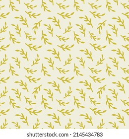 Abstract botanical seamless pattern. Simple nature shape. Colored vector illustration for printing, decoration, textile, branding design
