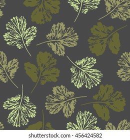 Abstract botanical seamless pattern. Vector background for various surface. Trendy hand drawn textures.