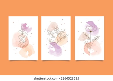 colección abstracta de la cubierta de la plantilla botánica,vector eps 10
