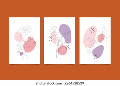 colección abstracta de la cubierta de la plantilla botánica,vector eps 10
