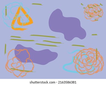 abstract botanical vector background.camelia flowers hand draw painting background