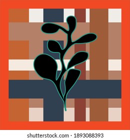 Abstract botanical wall art posters. Fluid organic shapes, neutral natural colors. Contemporary collage artistic wall prints. Mid Century Modern design. Plant abstraction posters. Vector illustration