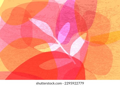 Abstract botany background. Color floral hand drawn illustration.