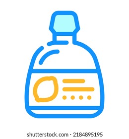 abstract bottle lemon color icon vector. abstract bottle lemon sign. isolated symbol illustration