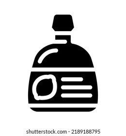 abstract bottle lemon glyph icon vector. abstract bottle lemon sign. isolated symbol illustration