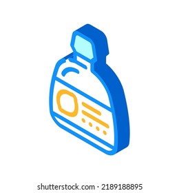 abstract bottle lemon isometric icon vector. abstract bottle lemon sign. isolated symbol illustration