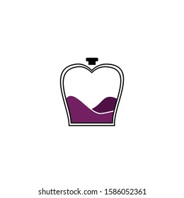 Abstract bottle perfume logo vector icon illustration luxury design