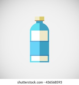 Abstract bottle of water on background.