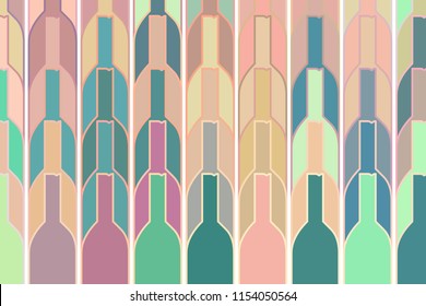 Abstract bottle. For web page, wallpaper, graphic design, catalog, texture or background. Vector artwork.