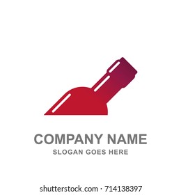 Abstract Bottle Wine Club Alcohol Logo Vector Icon 