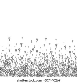  Abstract bottom made of question marks on  white background . Vector illustration.