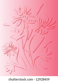 Abstract bouquet of flowers. Vector illustration