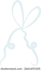 Una cinta de lazo abstracto con bucles y curvas que fluyen en un estilo limpio y moderno. La ilustración representa una cinta estilizada formando elegantes Formas y remolinos. Ilustración vectorial de dibujos animados.