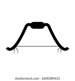 Abstract Bow Shape on white background