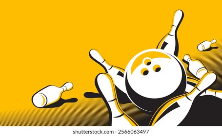 Abstract bowling background design. Sports concept
