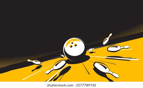 Abstract bowling background design. Sports concept
