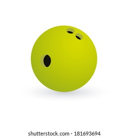 abstract bowling ball on a white background