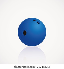 abstract bowling ball on a white background
