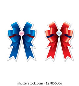 The abstract of Bows collection vector.
