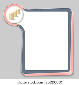 abstract box for any text and coin