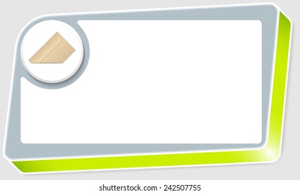 abstract box for any text and envelope