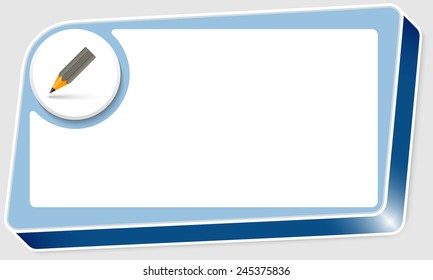 abstract box for any text and pencil