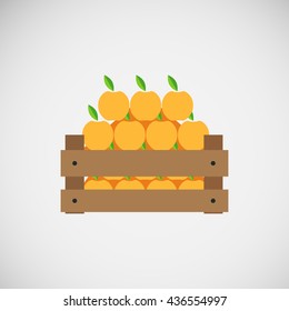 abstract box with apples on the background.