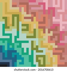 abstract box design with gradient color