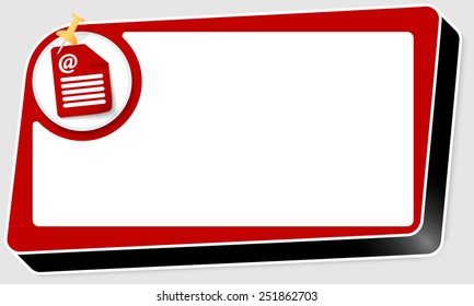 abstract box and document icon with email icon