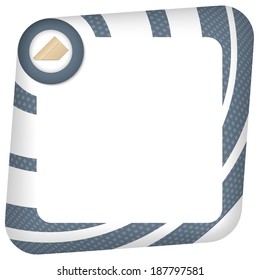 abstract box for entering text with envelope